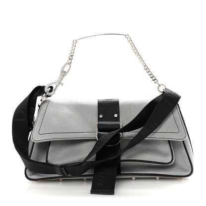 Christian Dior Silk Jersey Crystal Hardcore Bag Grey Black 1 of 10