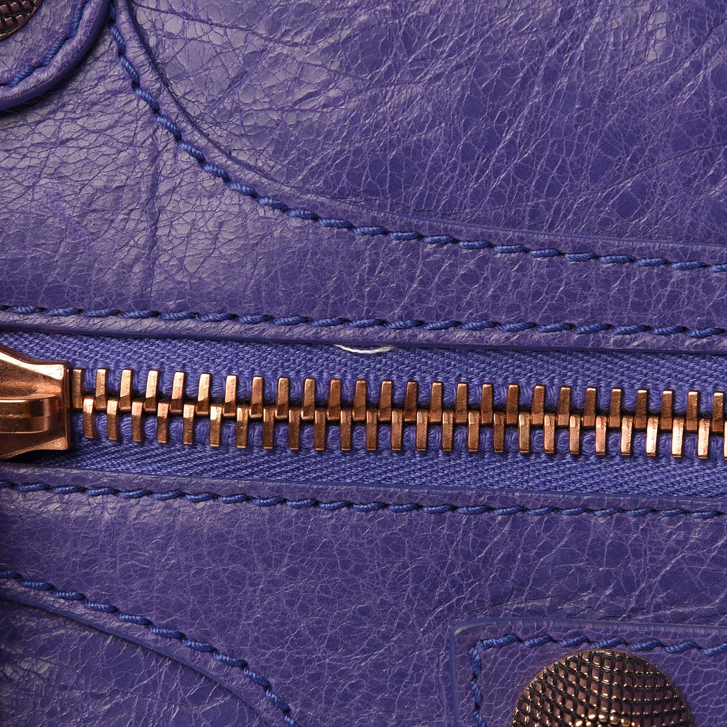 Balenciaga Agneau Giant 21 Rose Gold Hardware Weekender Bleu Lavande 14 of 14