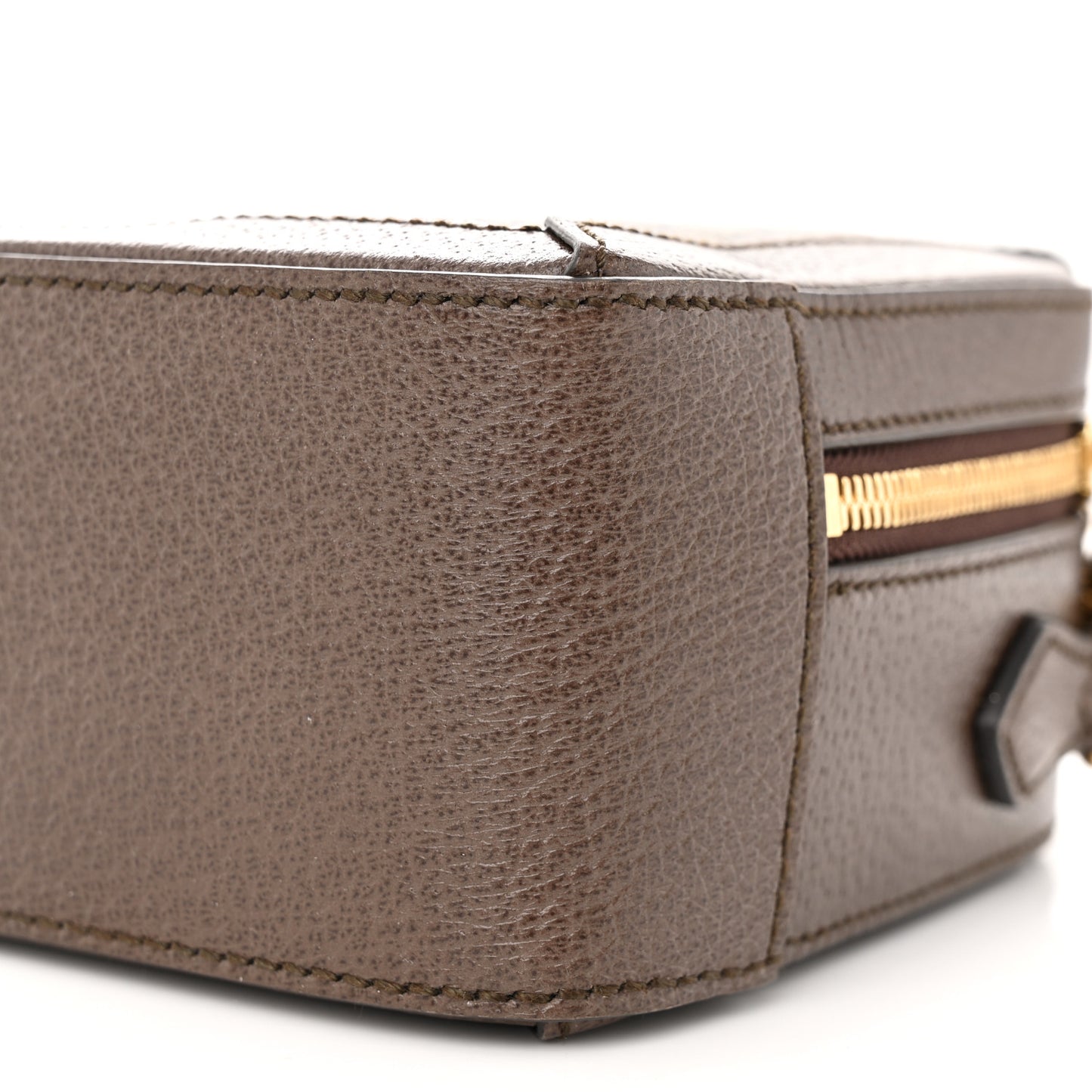 GG Supreme Monogram Mini Ophidia Top Handle Shoulder Bag Brown