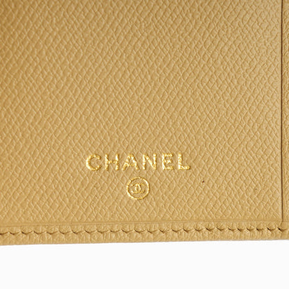 Chanel Grained Calfskin CC Button Wallet Beige 6 of 10