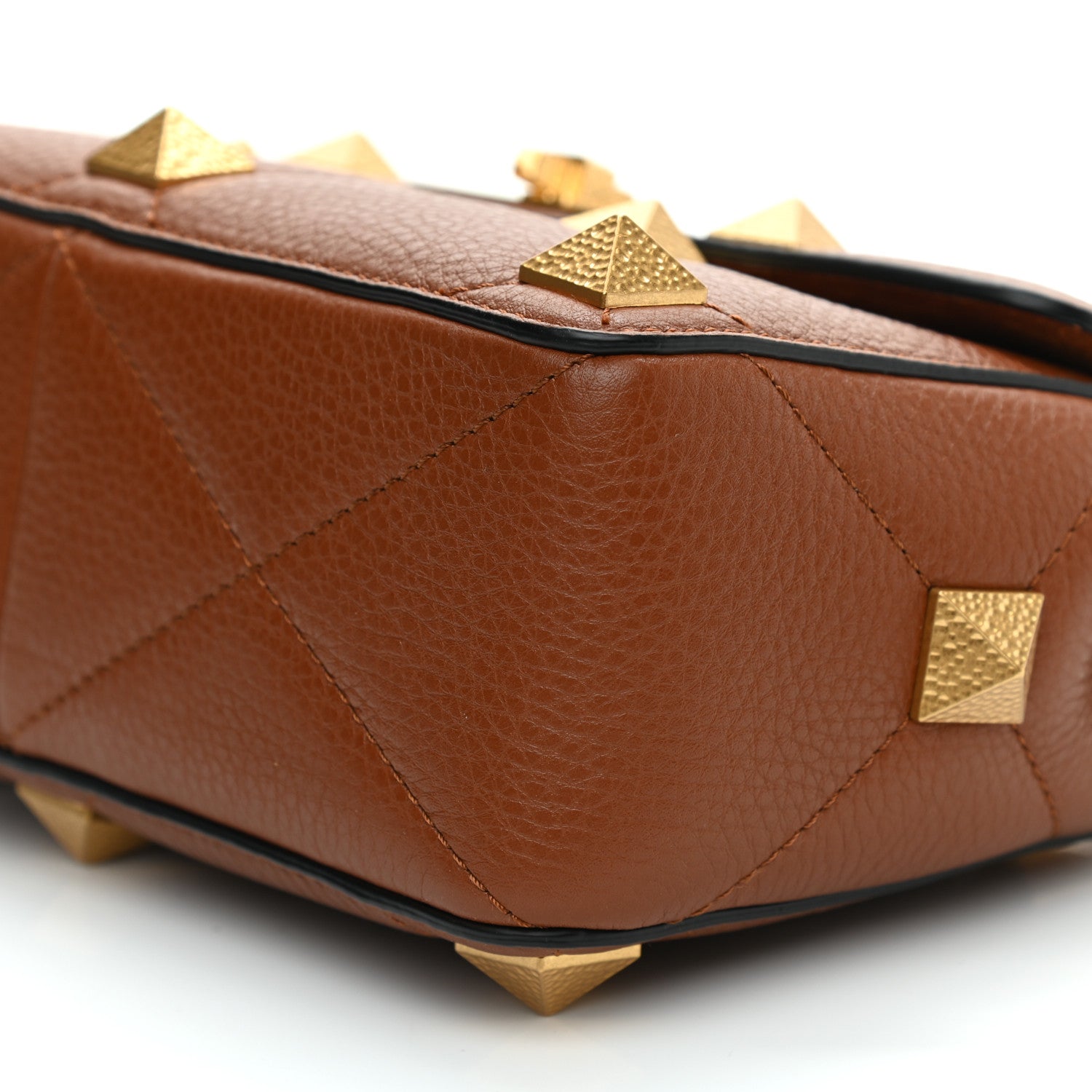 Valentino Garavani Grained Calfskin Medium Roman Stud Shoulder Bag Selleria 8 of 8