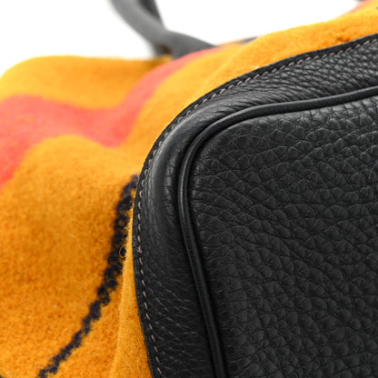 Hermes Wool Rocabar Garden Party Tote 36 MM Orange Black 12 of 13