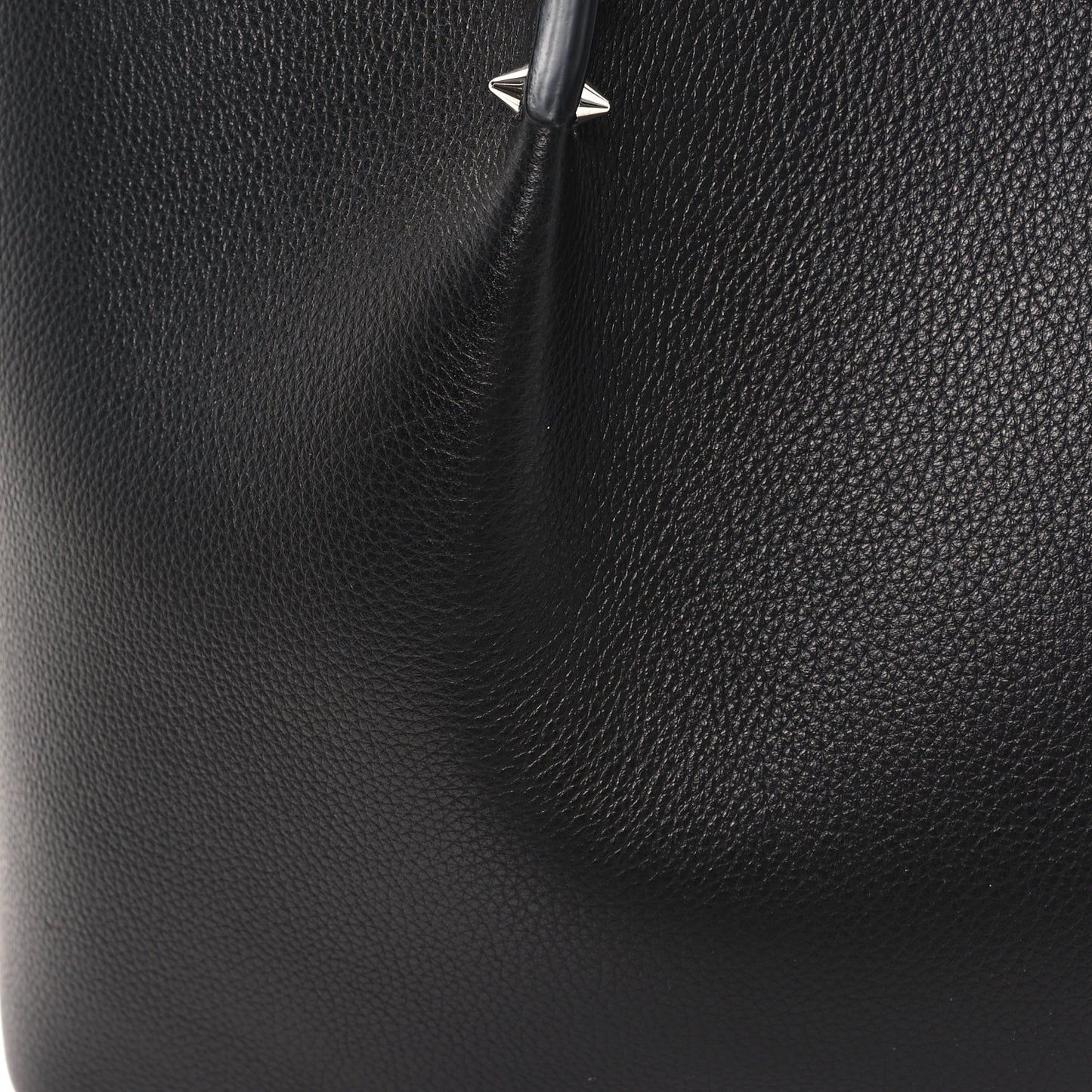 Calfskin Spiked Large Cabarock Shopper Tote Black