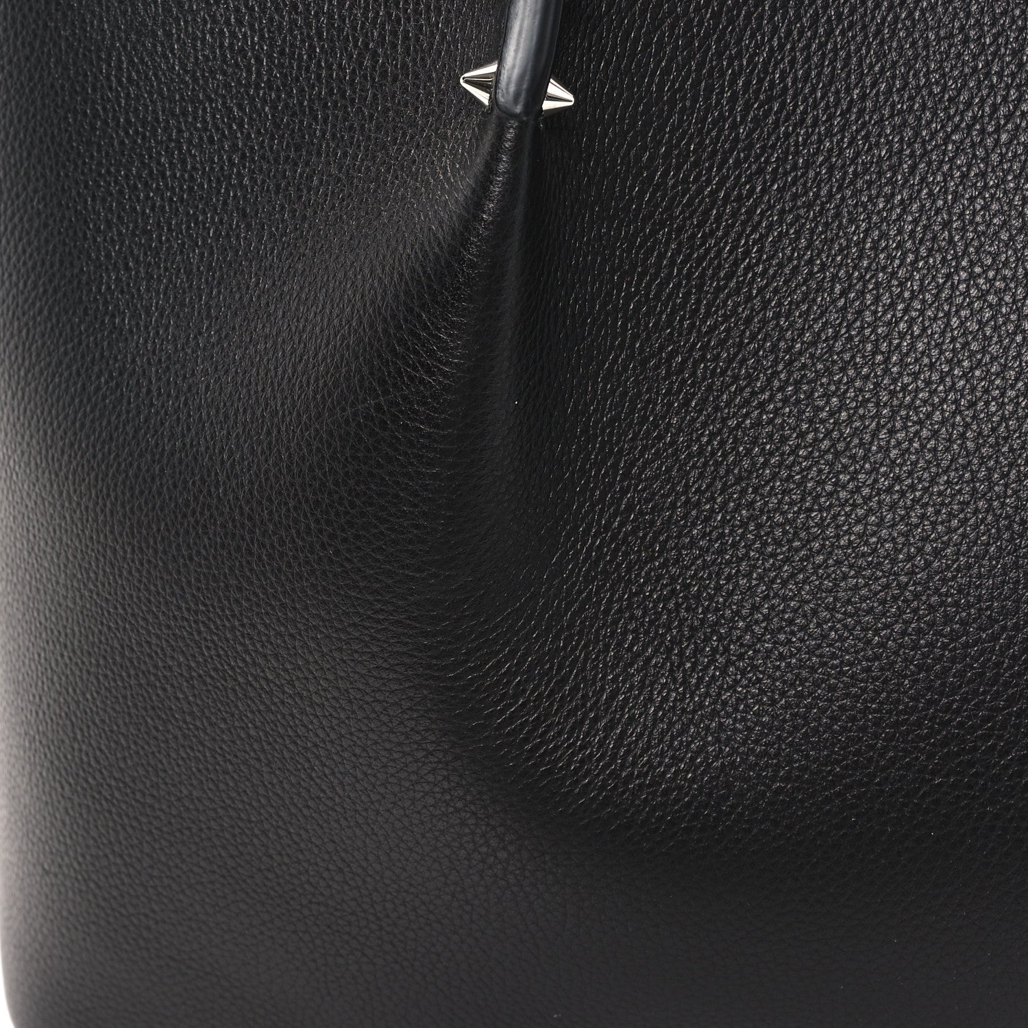 Christian Louboutin Calfskin Spiked Large Cabarock Shopper Tote Black 10 of 10