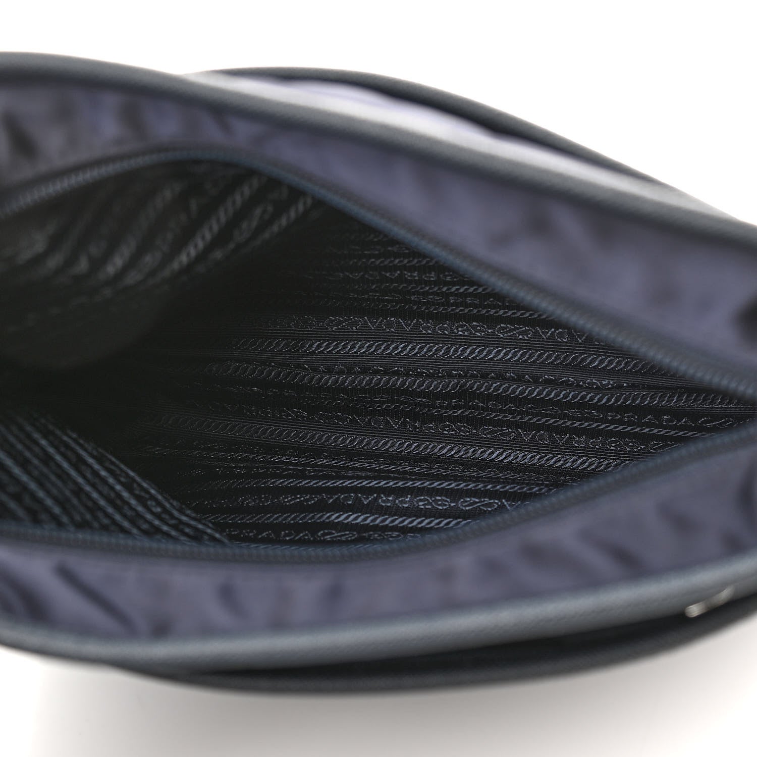 Prada Nylon Saffiano Flat Messenger Bag Black 5 of 11