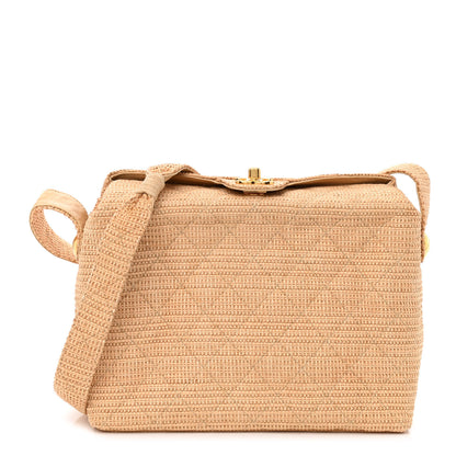 Chanel Straw Raffia Shoulder Bag Beige 1 of 11