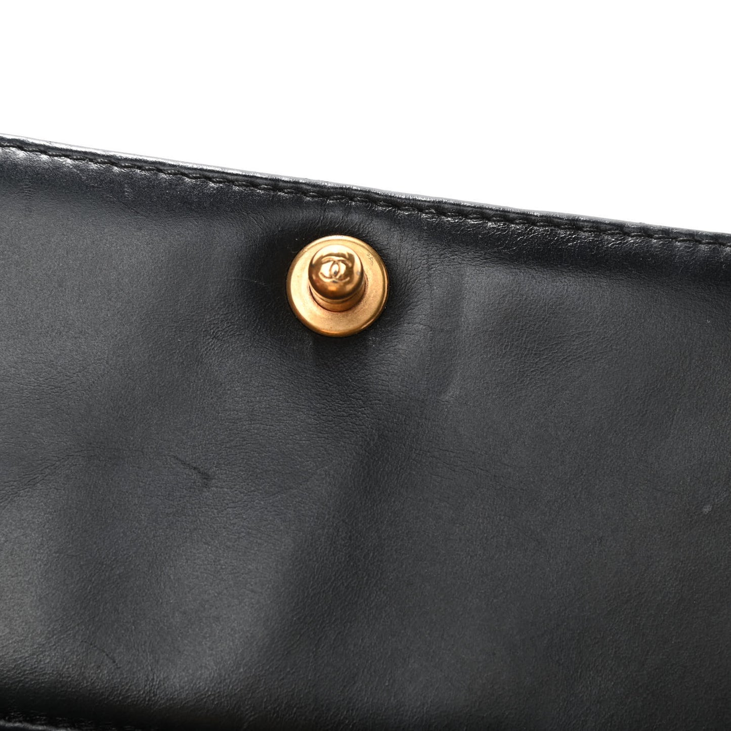 Calfskin Embossed Small Paris Salzburg Boy Flap Black
