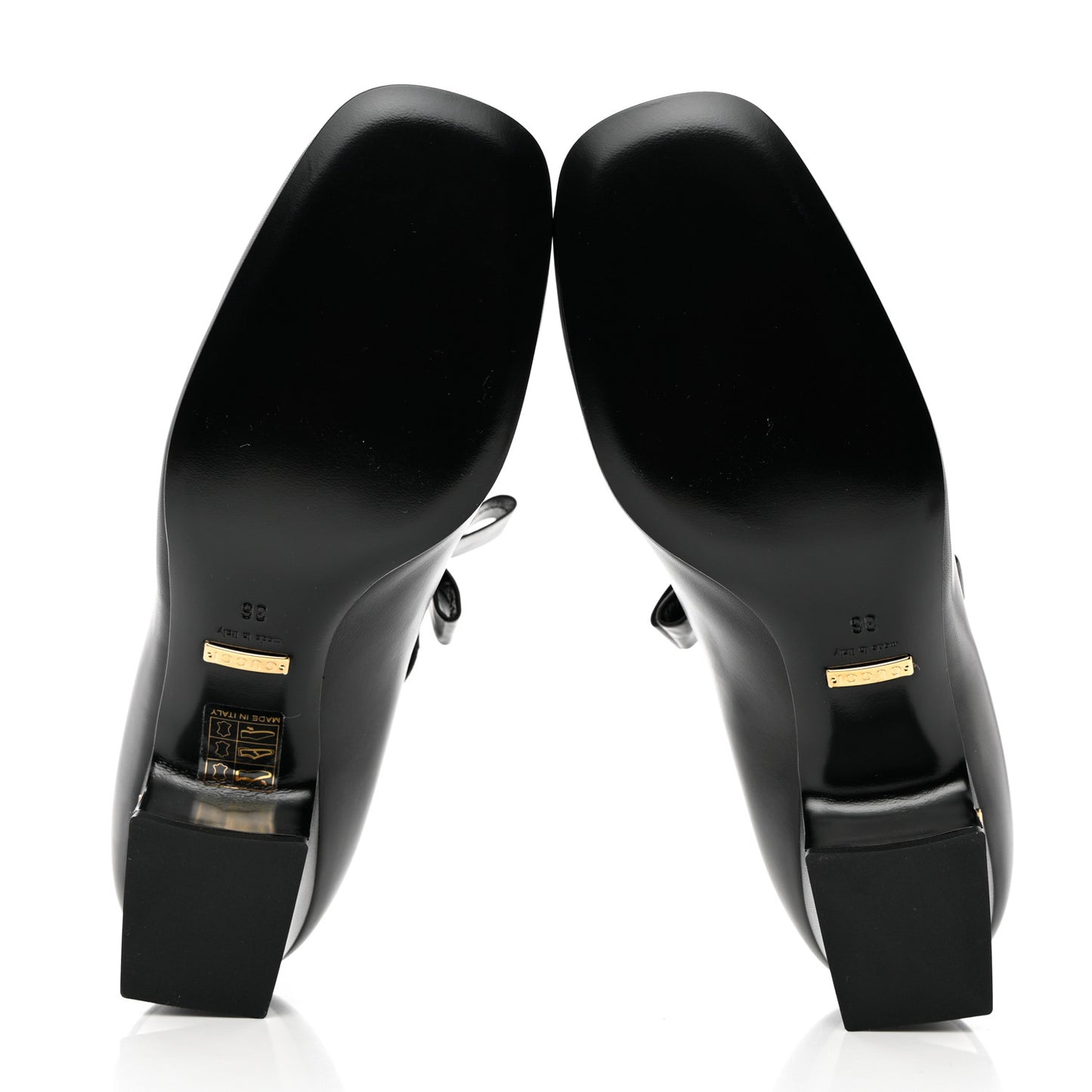 Nappa Crystal Bonny Bow Mary Jane Pumps 36 Black