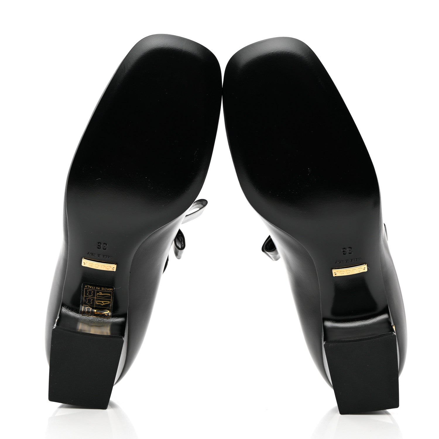 Gucci Nappa Crystal Bonny Bow Mary Jane Pumps 36 Black 5 of 10