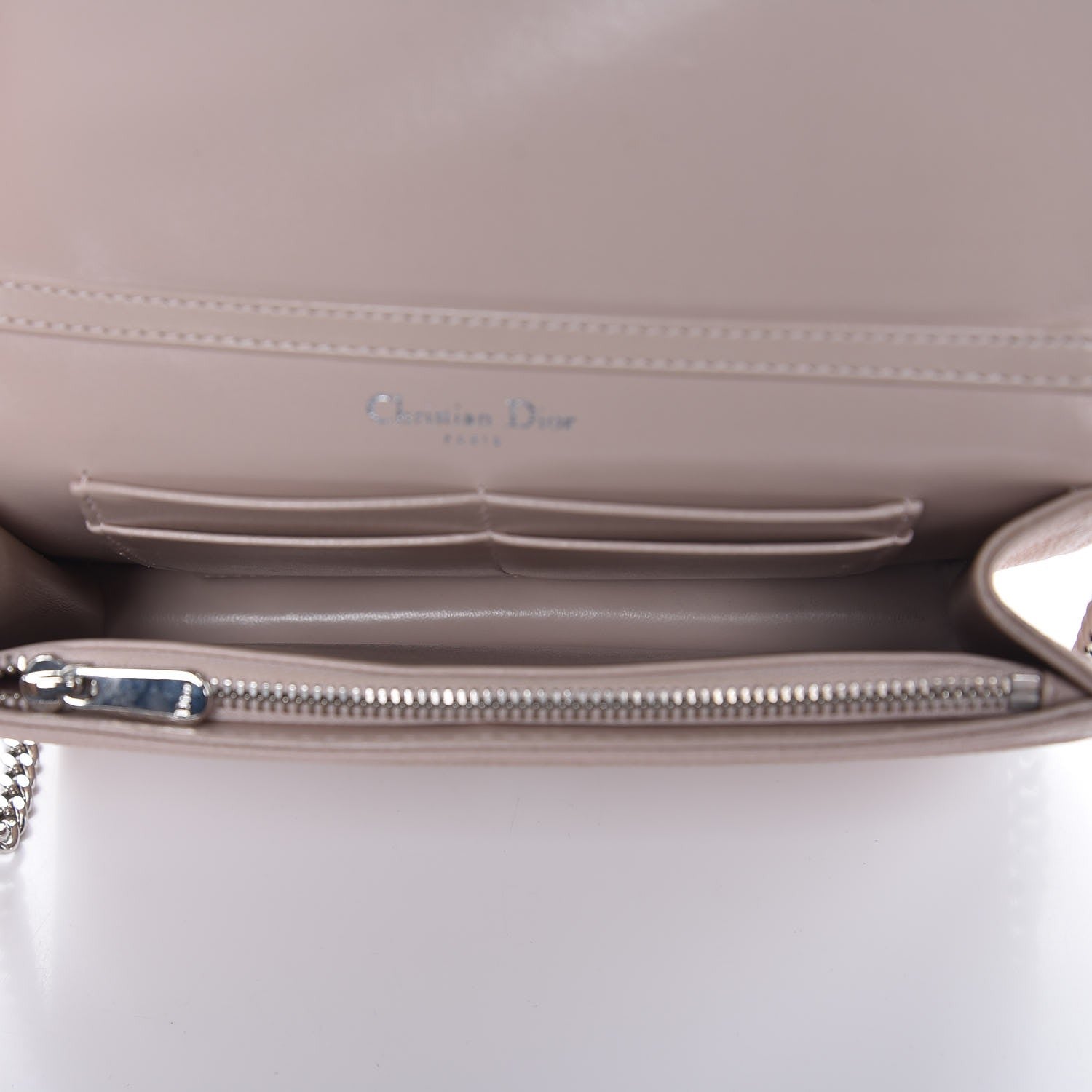 Christian Dior Grained Calfskin Diorama Wallet on Chain Pouch Rose Poudre 5 of 9