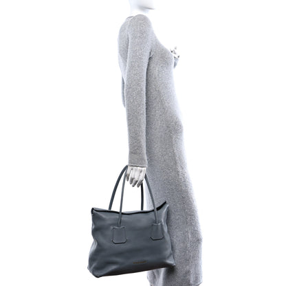 Burberry London Grainy Calfskin Medium Baynard Tote Storm Grey 2 of 9