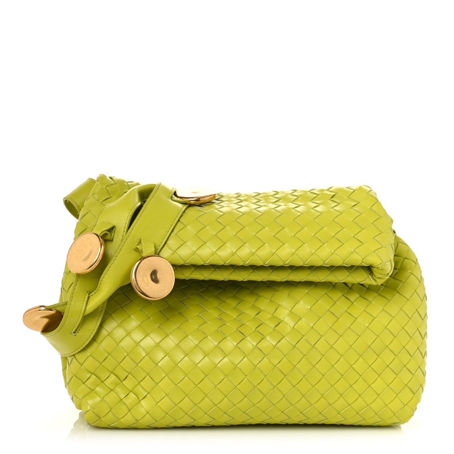 Nappa Intrecciato The Fold Crossbody Kiwi