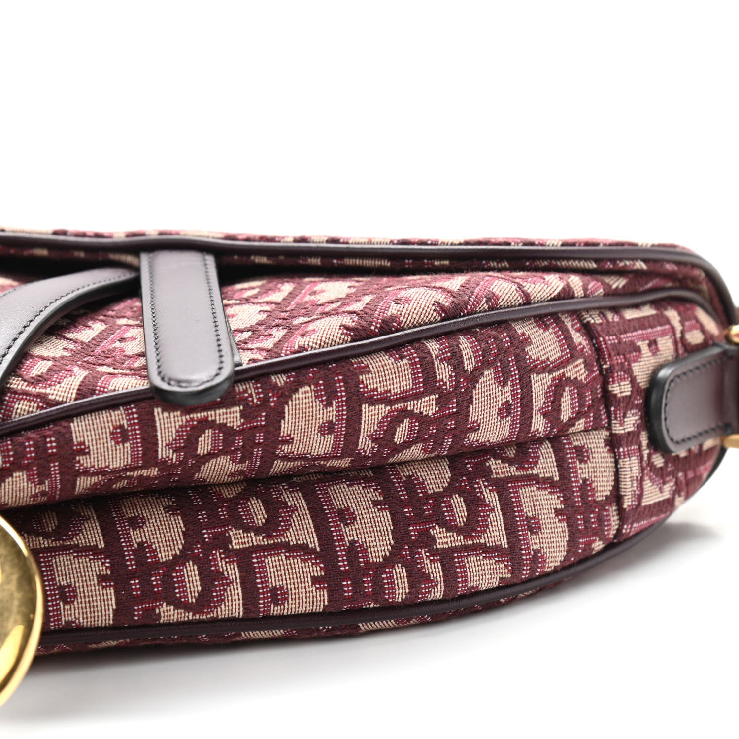Christian Dior Oblique Saddle Bag Burgundy 9 of 9