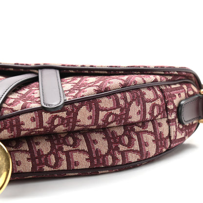 Christian Dior Oblique Saddle Bag Burgundy 9 of 9