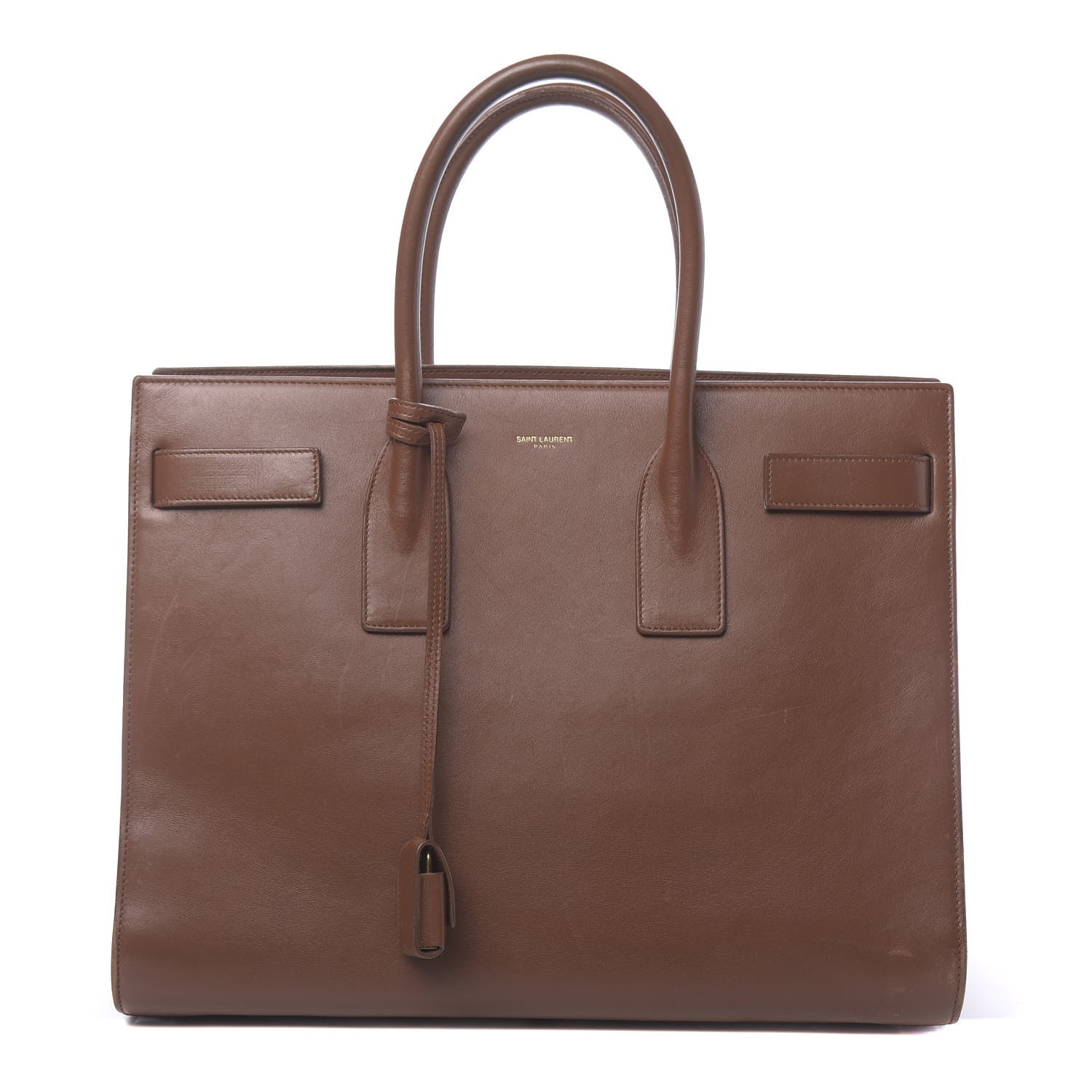 Saint Laurent Calfskin Large Sac De Jour Carryall Cognac 1 of 24
