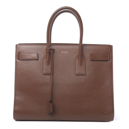 Saint Laurent Calfskin Large Sac De Jour Carryall Cognac 1 of 24