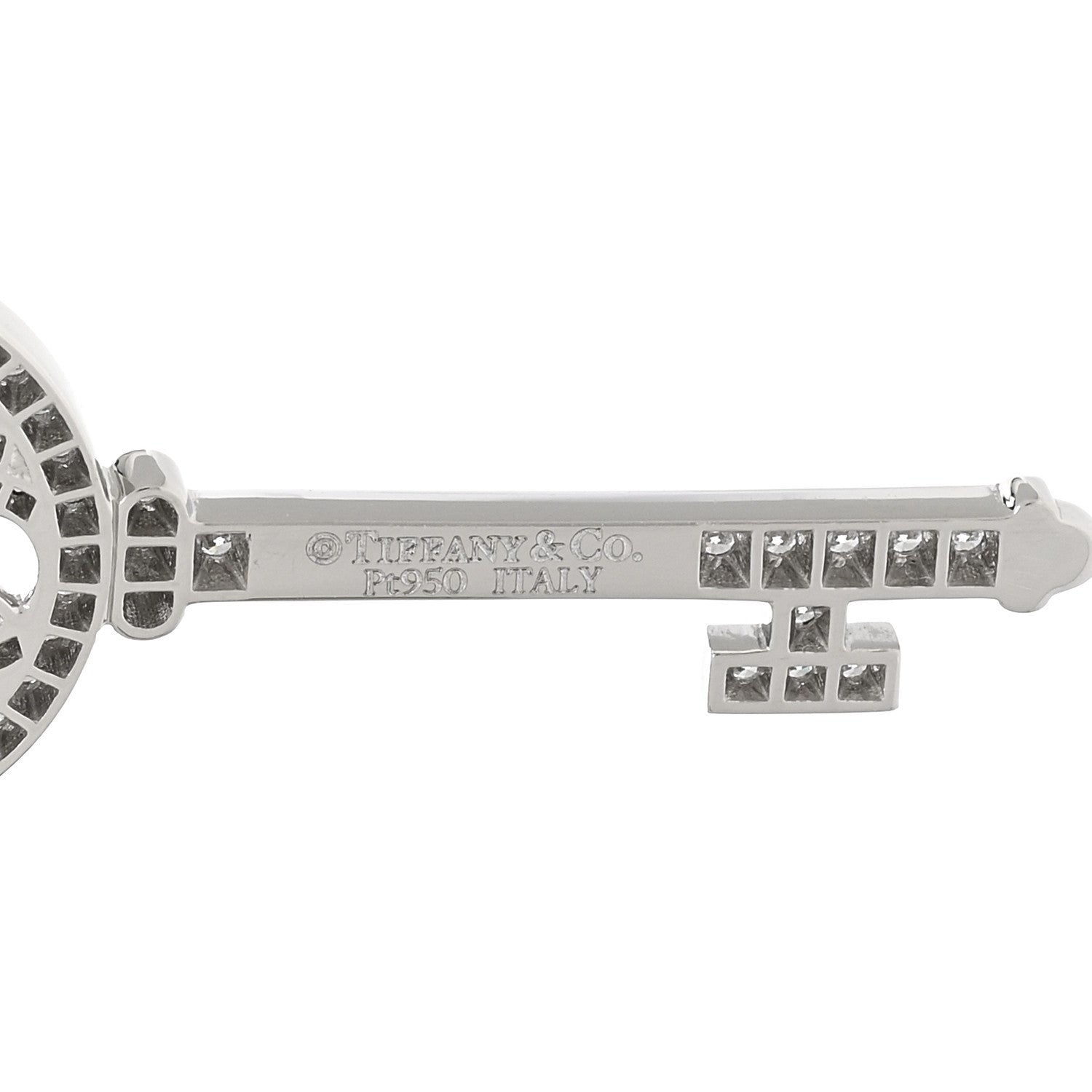 Tiffany Platinum Diamond Small Bubbles Key Pendant 3 of 3