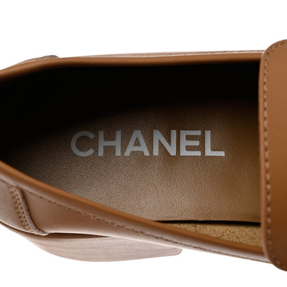 Chanel Calfskin CC Platform Loafers 41 Beige 7 of 8