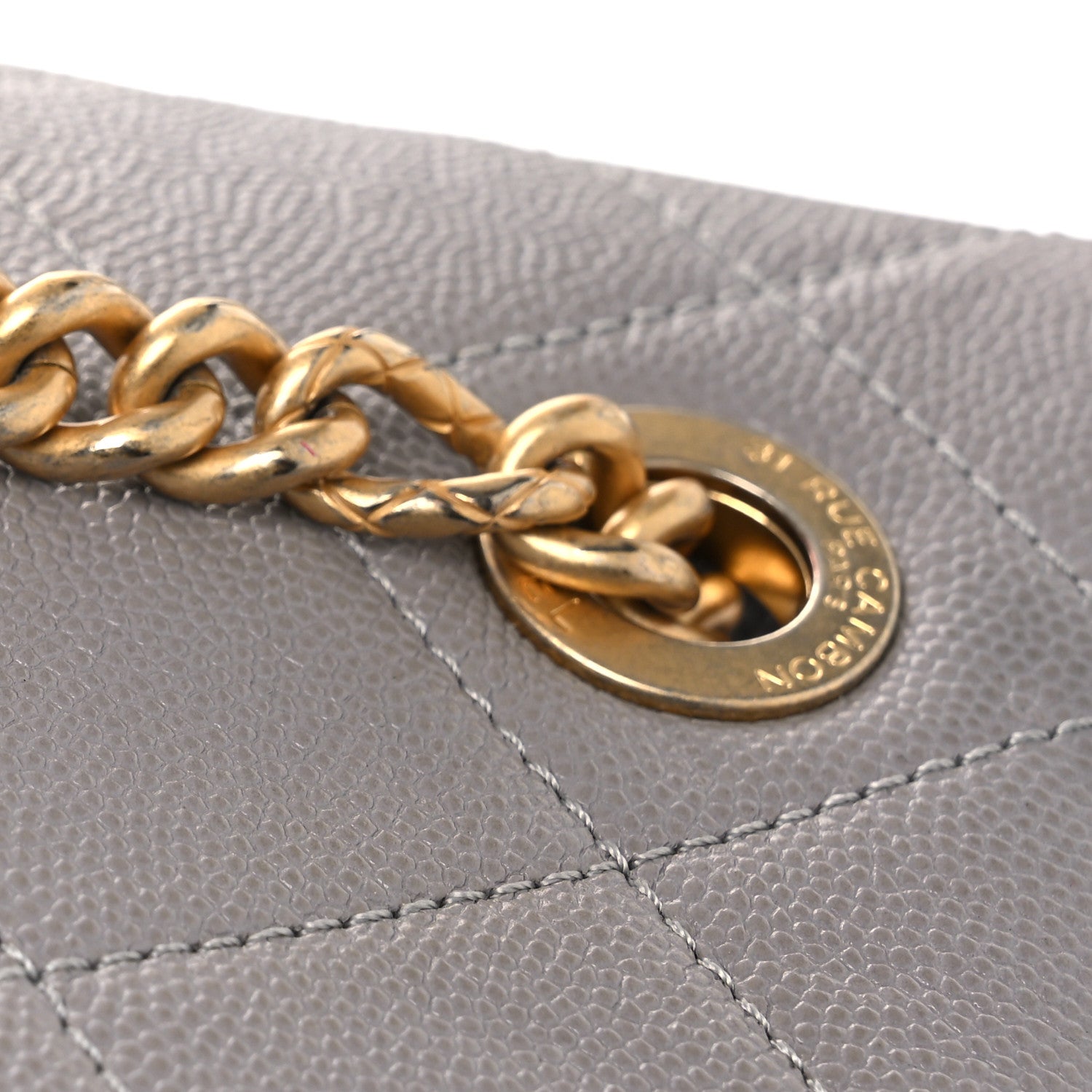 Chanel Caviar Quilted Large Classic Shopping Tote Grey 12 of 14