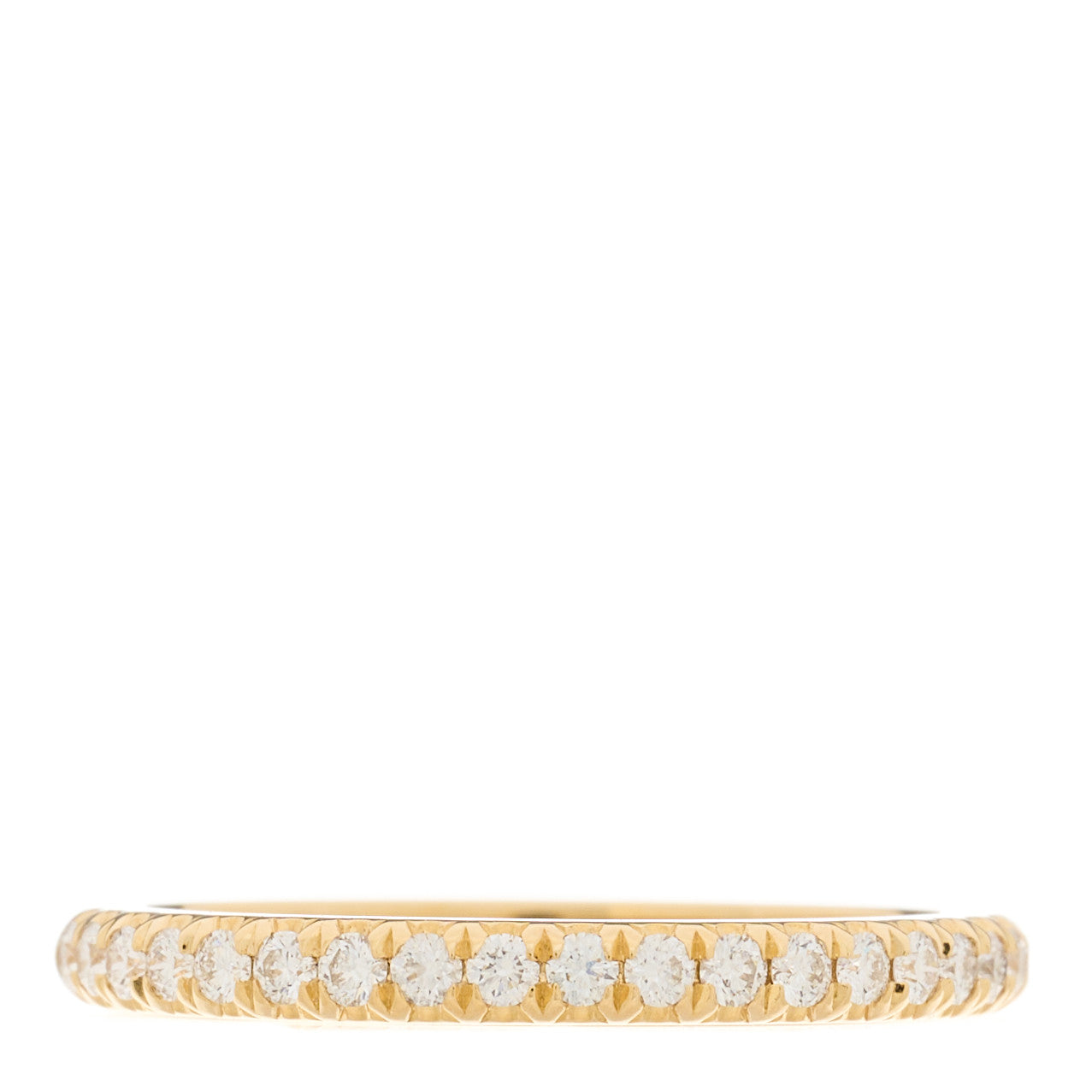 18K Yellow Gold Diamond Soleste Half Eternity Band Ring 47 4