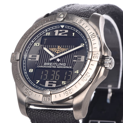 Breitling Titanium Nylon 42mm Aerospace Digital Quartz Watch Black E79362 10 of 14