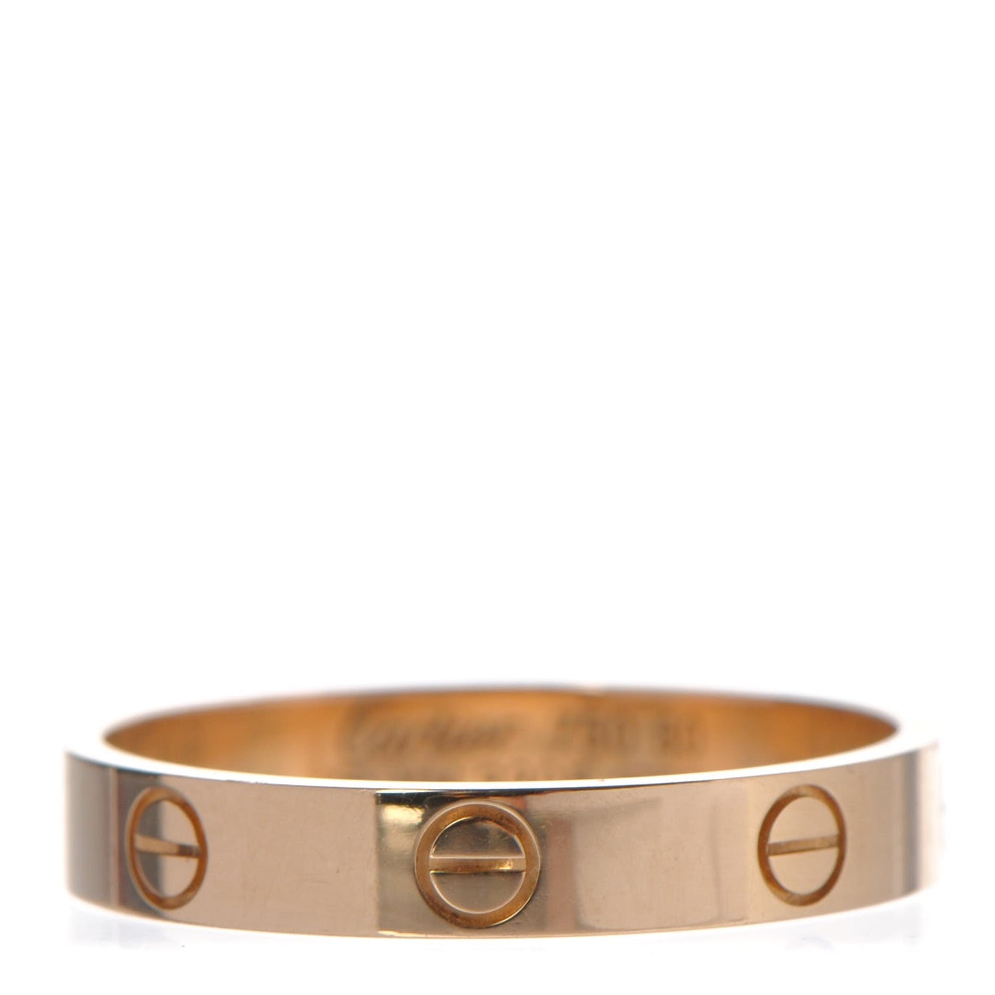 18K Pink Gold 3.5mm LOVE Wedding Band Ring 60 9
