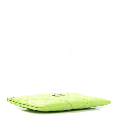 Chanel Caviar Quilted Card Holder Green 4 of 8