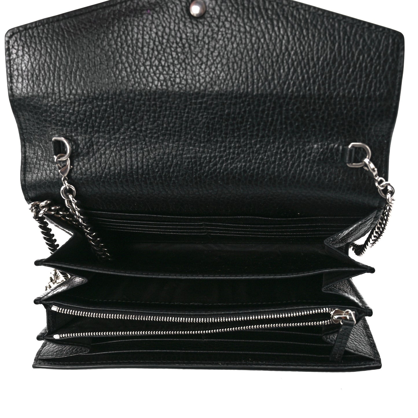 Calfskin Mini Dionysus Chain Wallet Black