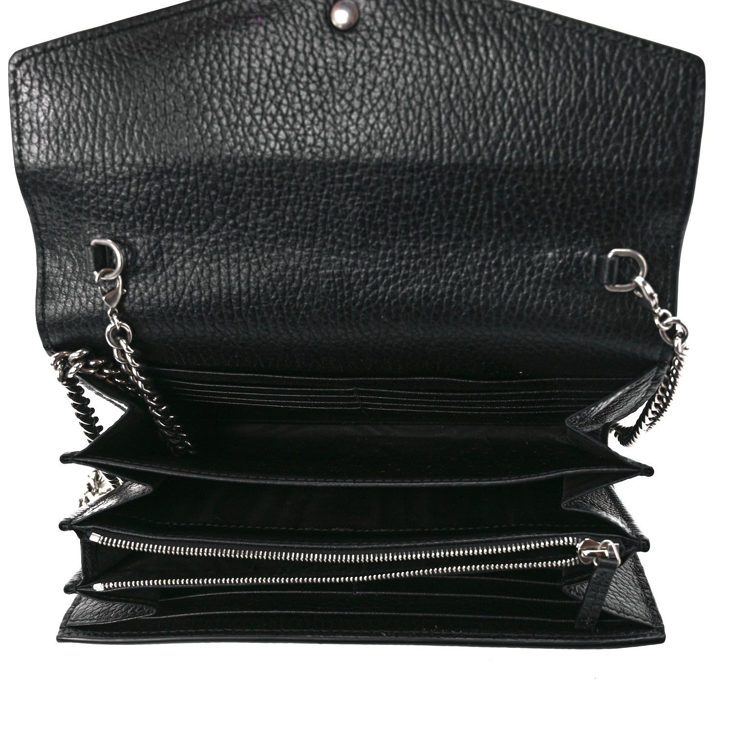 Gucci Calfskin Mini Dionysus Chain Wallet Black 5 of 12