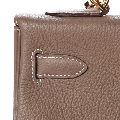 Hermes Togo Kelly Retourne 32 Etoupe 11 of 38