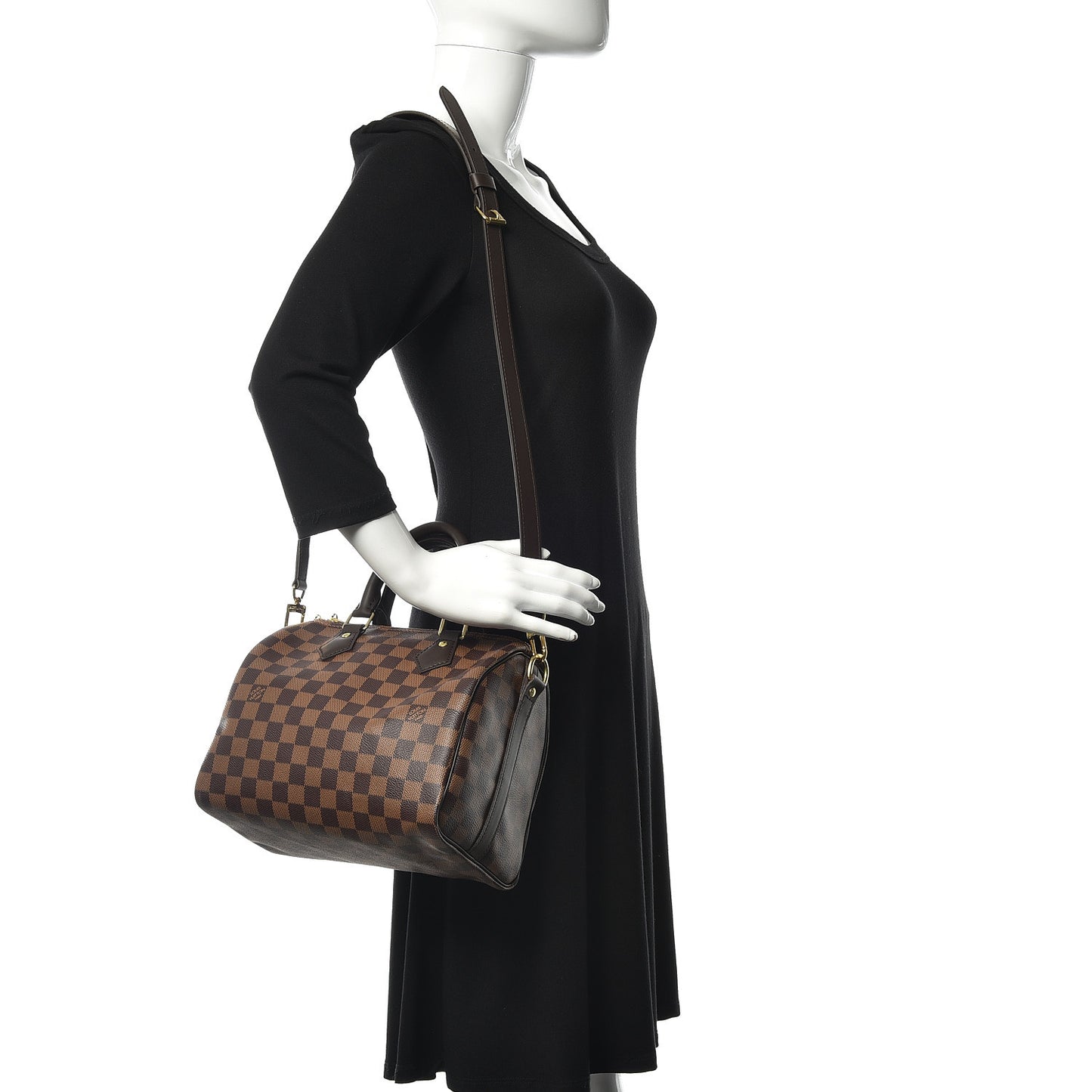 Damier Ebene Speedy Bandouliere 25