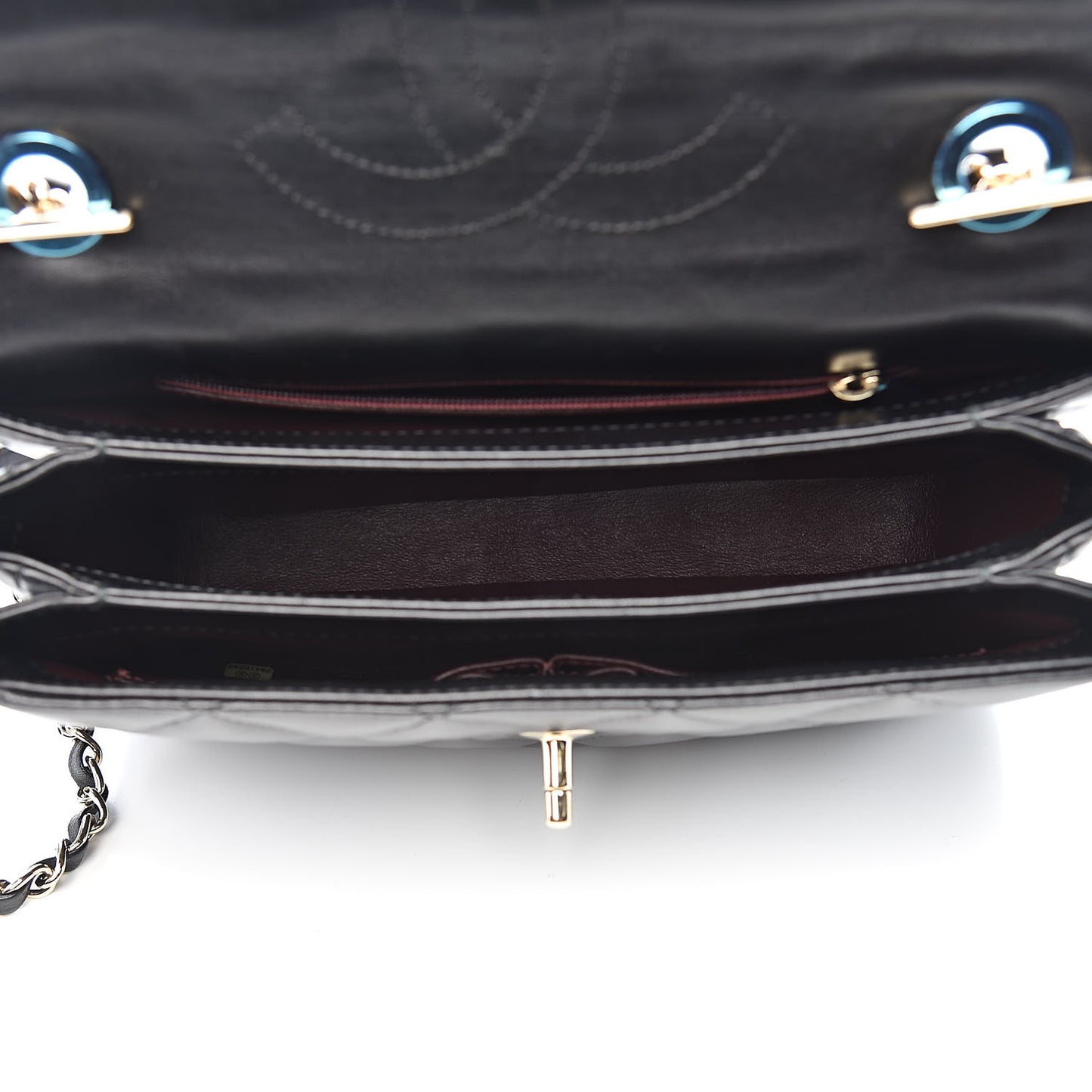 Lambskin Quilted Small Trendy CC Dual Handle Flap Bag Black