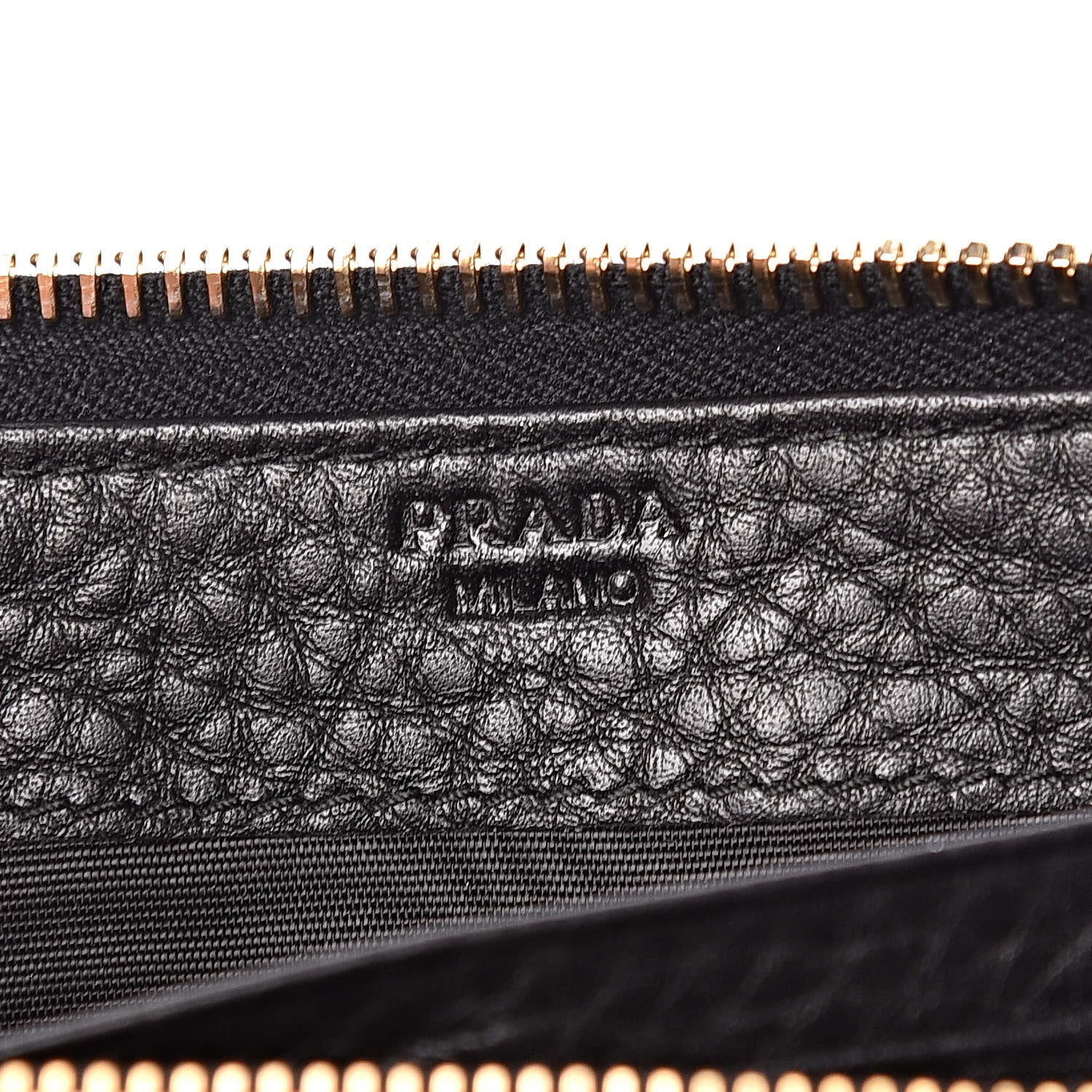 Prada Vitello Daino Zip Around Wallet Nero Black 6 of 11