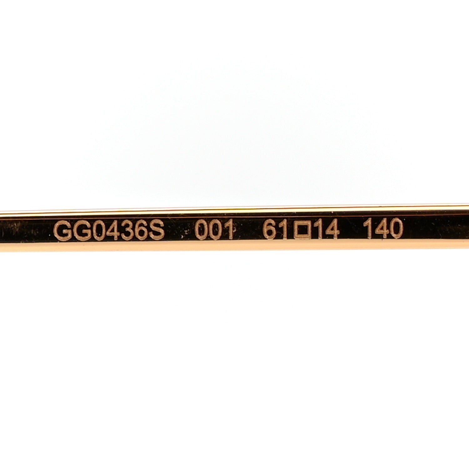 Gucci Metal Square Frame Sunglasses GG0436S Gold Pink 5 of 10