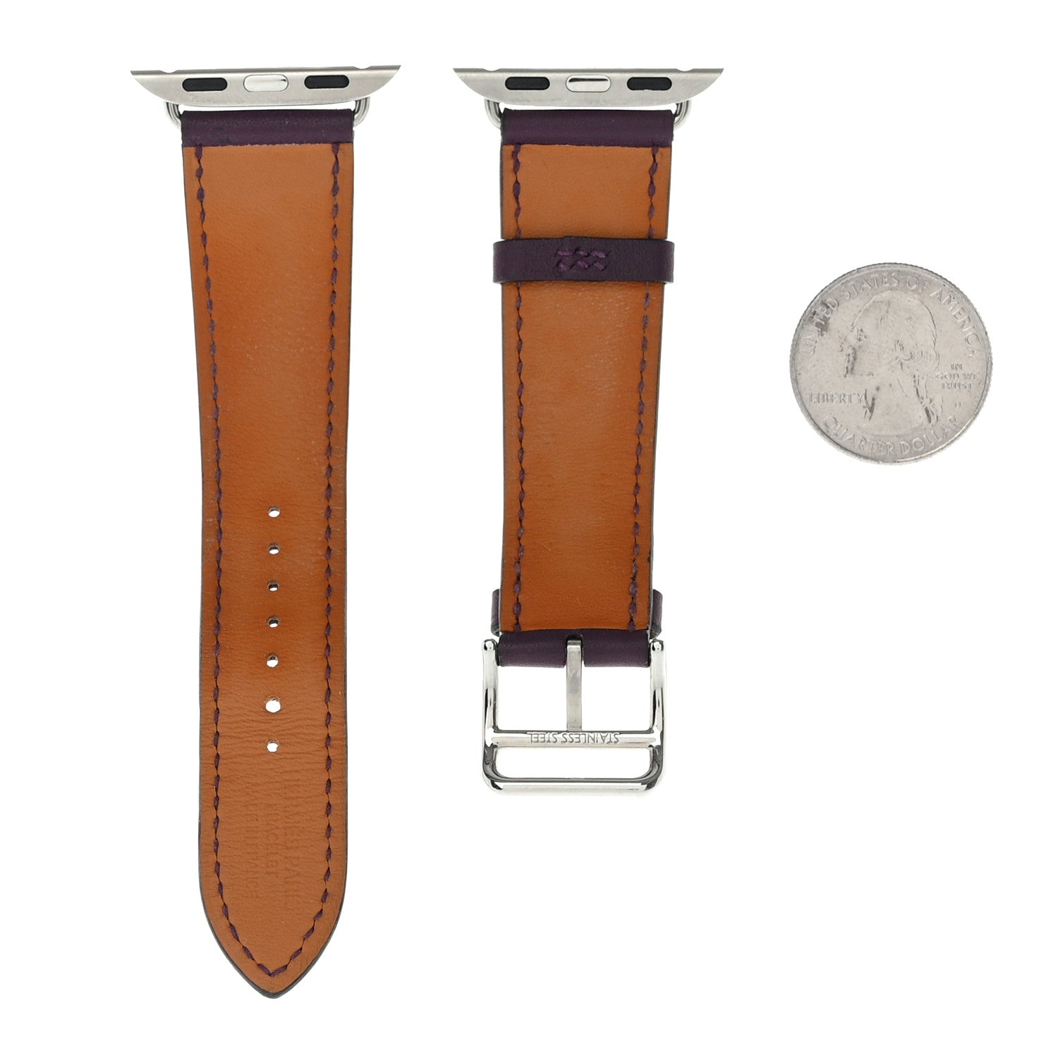 Hermes Swift 40mm Apple Watch Single Tour Band Rasin 2 of 4