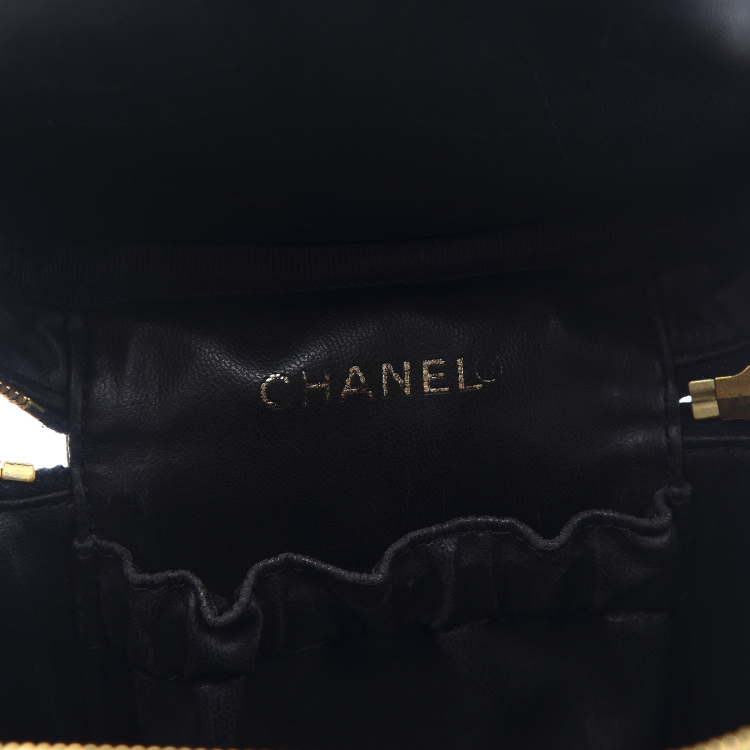 Chanel Caviar Cosmetic Vanity Bag Black 6 of 10