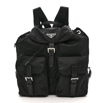 Prada Tessuto Nylon Saffiano Medium Backpack Black 1 of 11