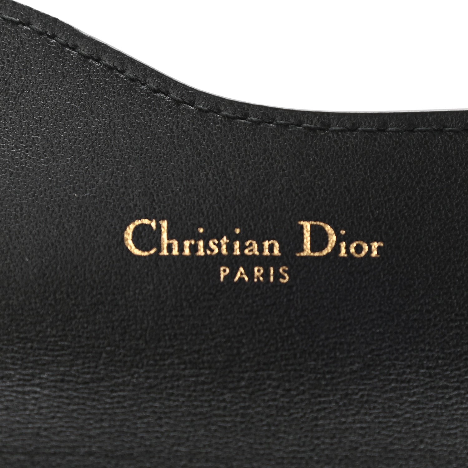 Christian Dior Grained Calfskin Saddle Card Holder Black 6 of 9
