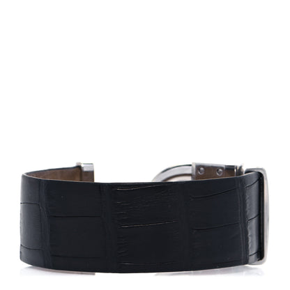 Van Cleef & Arpels Stainless Steel Alligator Diamond 26mm Cadenas Quartz Watch Black 5 of 7