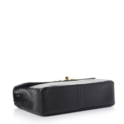 Chanel Caviar Horizontal Quilted Jumbo Single Flap Black 5 of 9