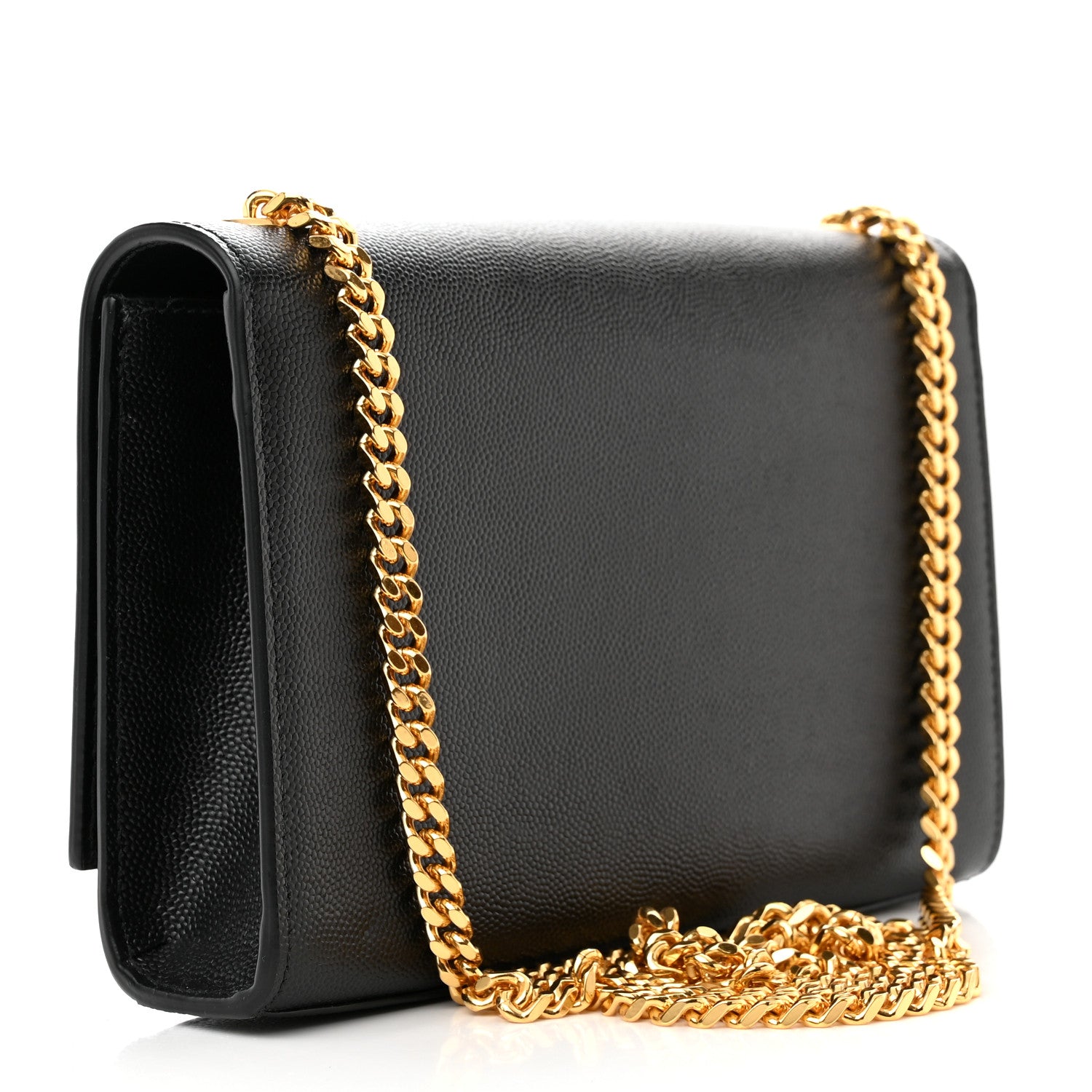 Saint Laurent Grain De Poudre Small Monogram Kate Satchel Black 3 of 11