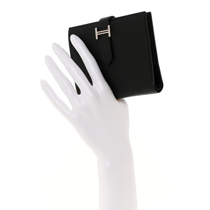 Hermes Epsom Bearn Compact Wallet Black 2 of 8