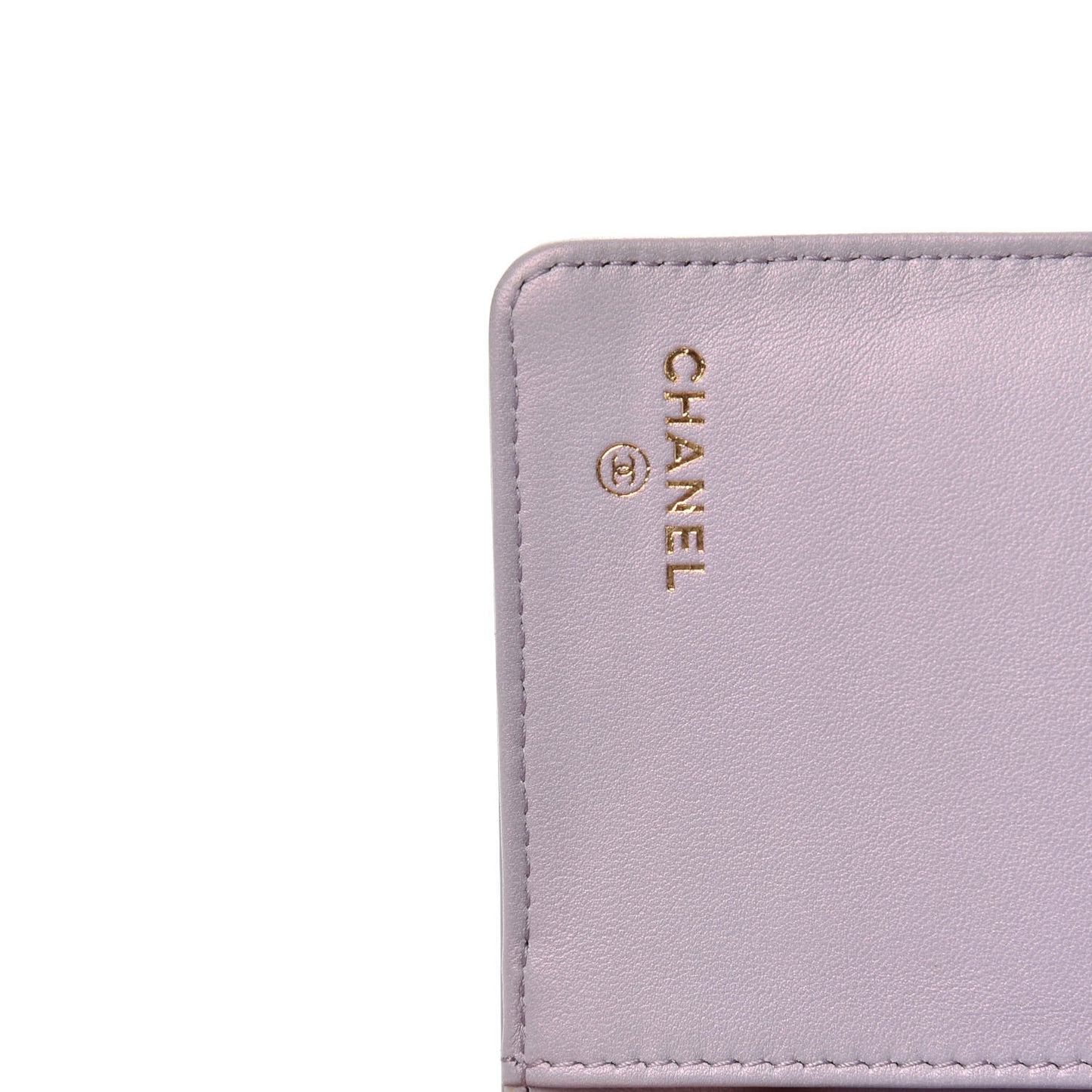 Metallic Patent Calfskin Quilted Boy Yen Wallet Purple