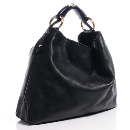 Gucci Leather Large Horsebit Chain Hobo Black 3 of 7