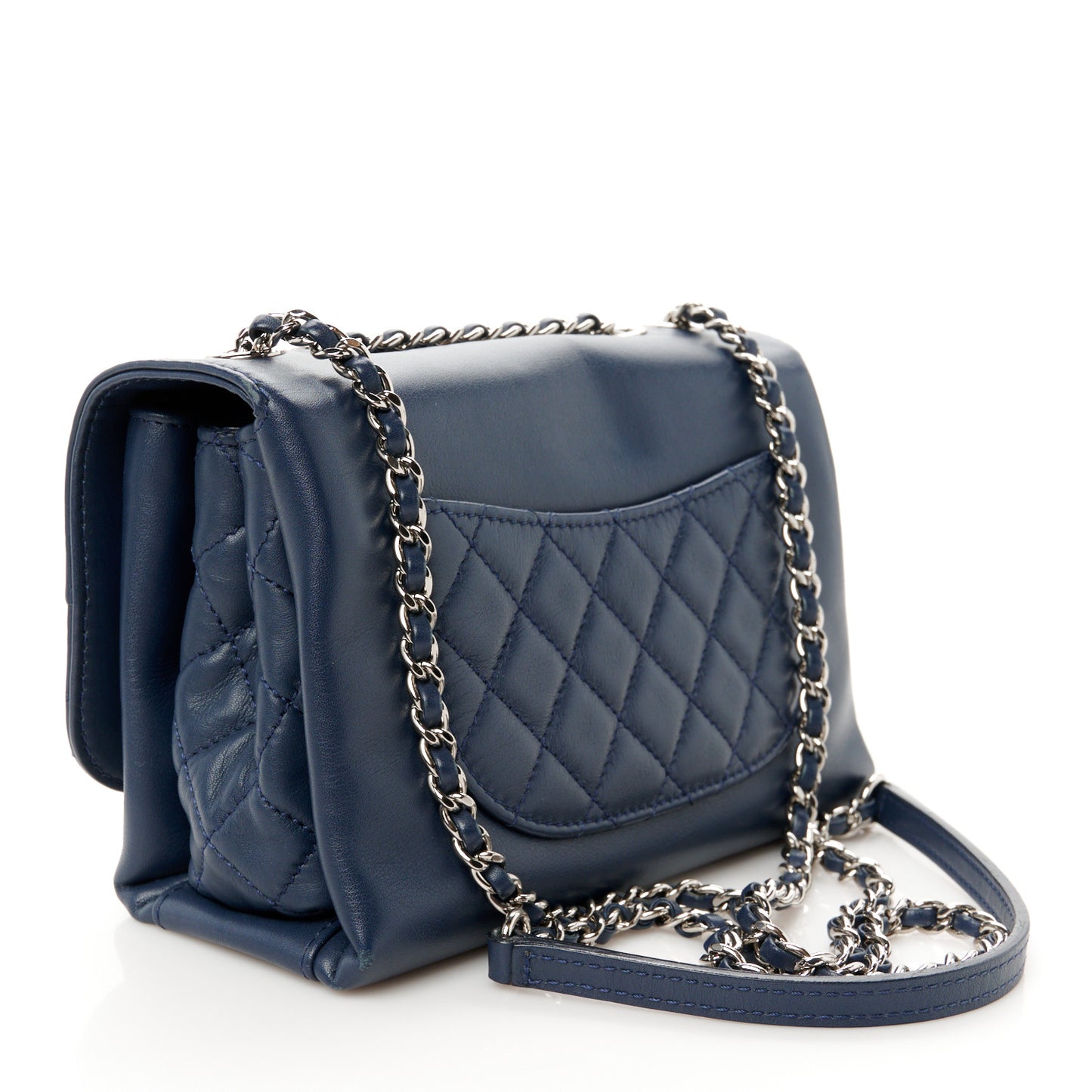 Calfskin Mini Tramezzo Flap Navy