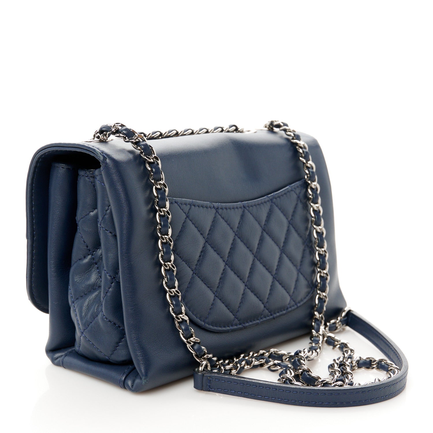 Chanel Calfskin Mini Tramezzo Flap Navy 3 of 11