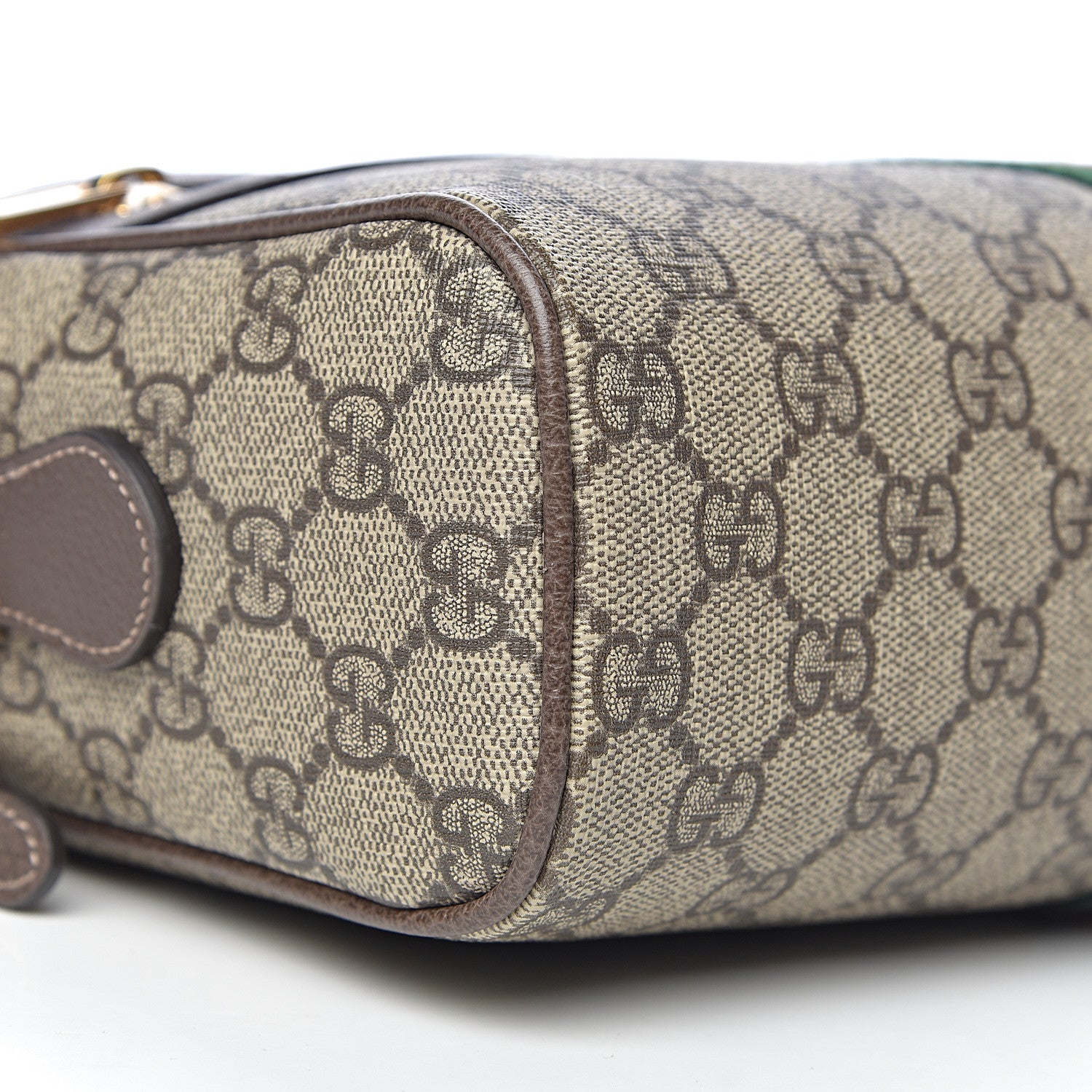 Gucci GG Supreme Monogram Web Small Ophidia Shoulder Bag Brown 9 of 11