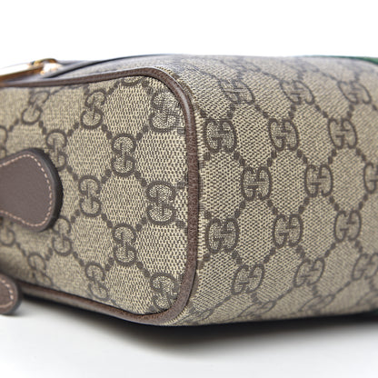 Gucci GG Supreme Monogram Web Small Ophidia Shoulder Bag Brown 9 of 11