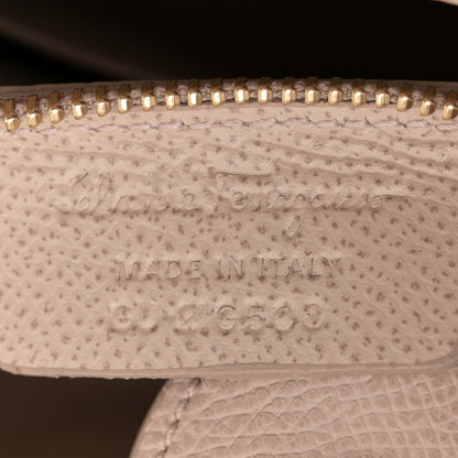 Salvatore Ferragamo Hammered Calfskin Vara Bow Chain Tote Macadamia 7 of 16