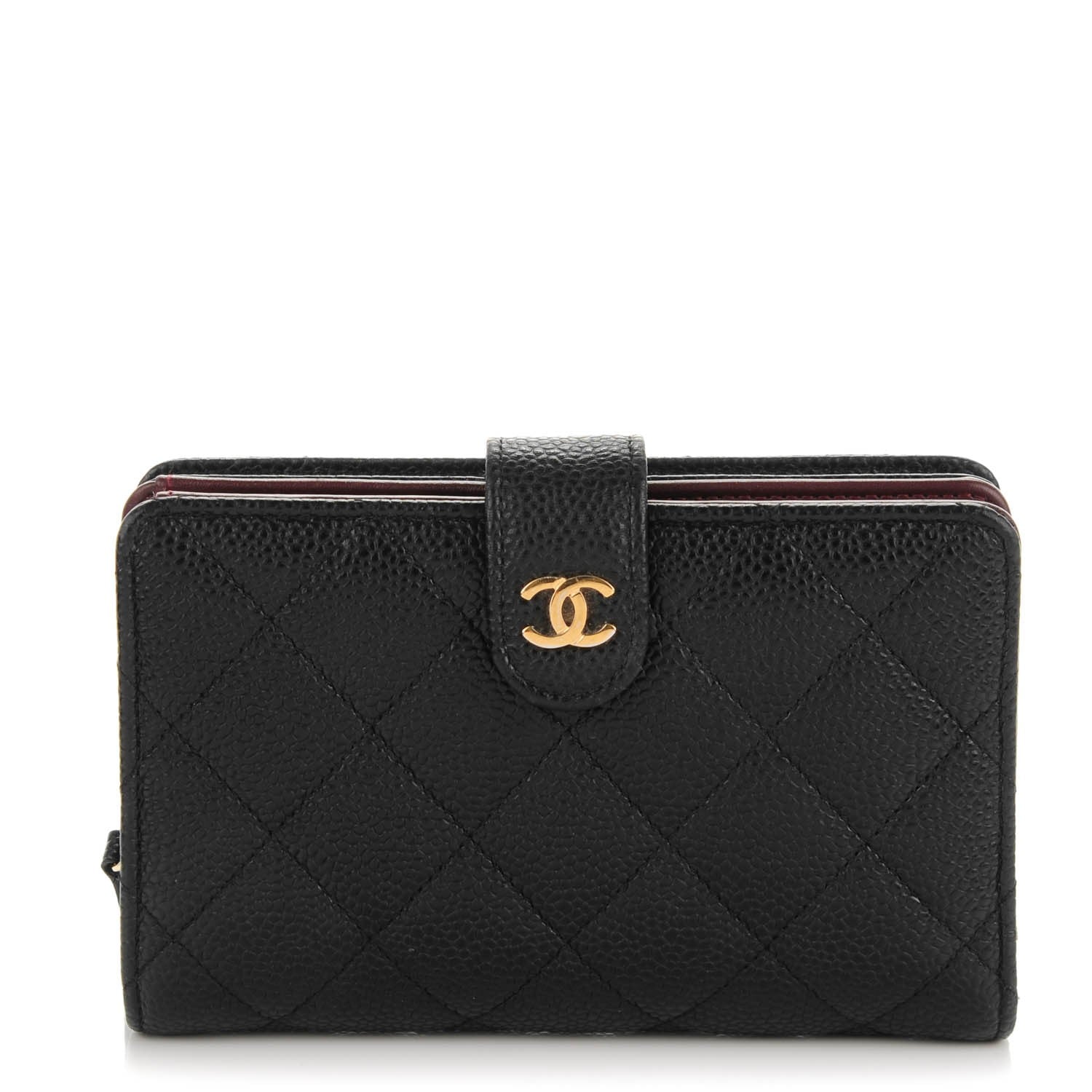 Chanel Caviar Quilted Zipped Pocket Wallet Black 1 of 9